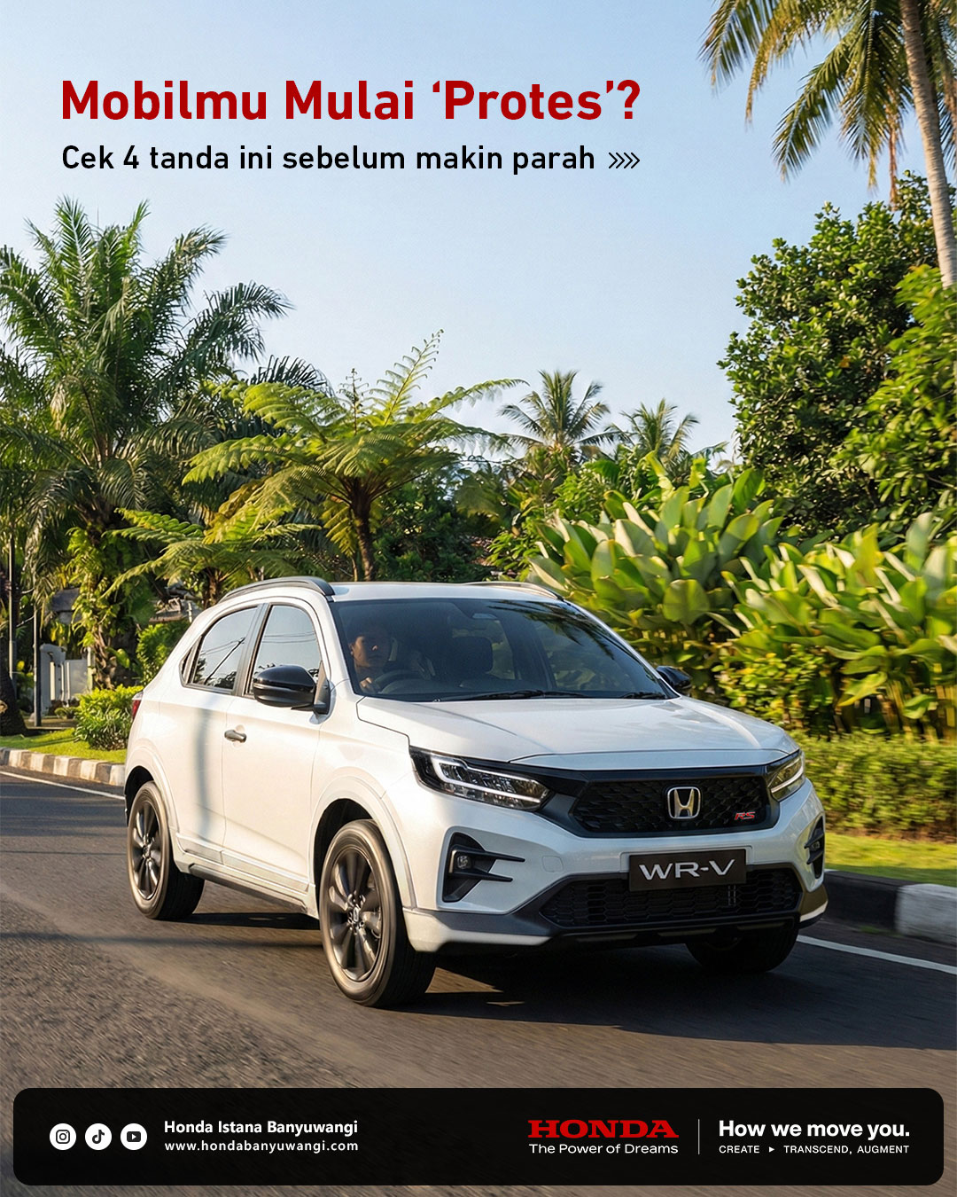 Honda WR-V melaju di jalanan Banyuwangi
