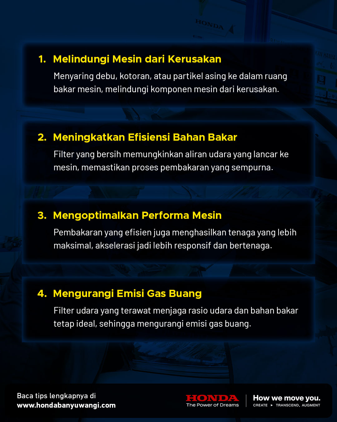 Manfaat Filter Udara Bersih