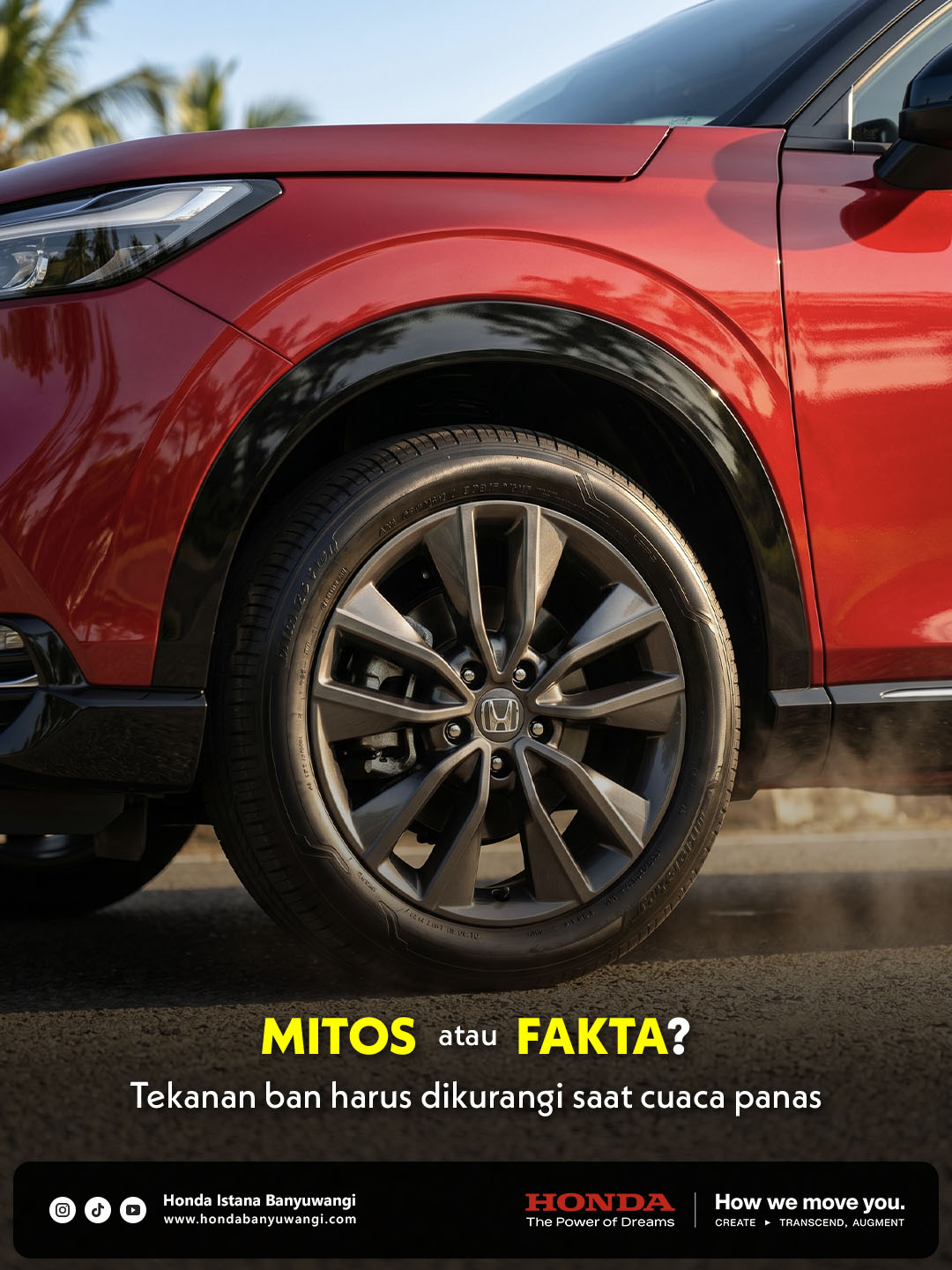 Tampak dekat ban dan velg Honda HR-V RS