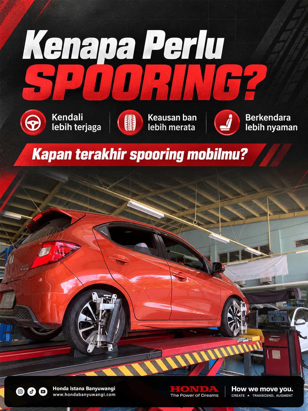 Spooring Honda Brio