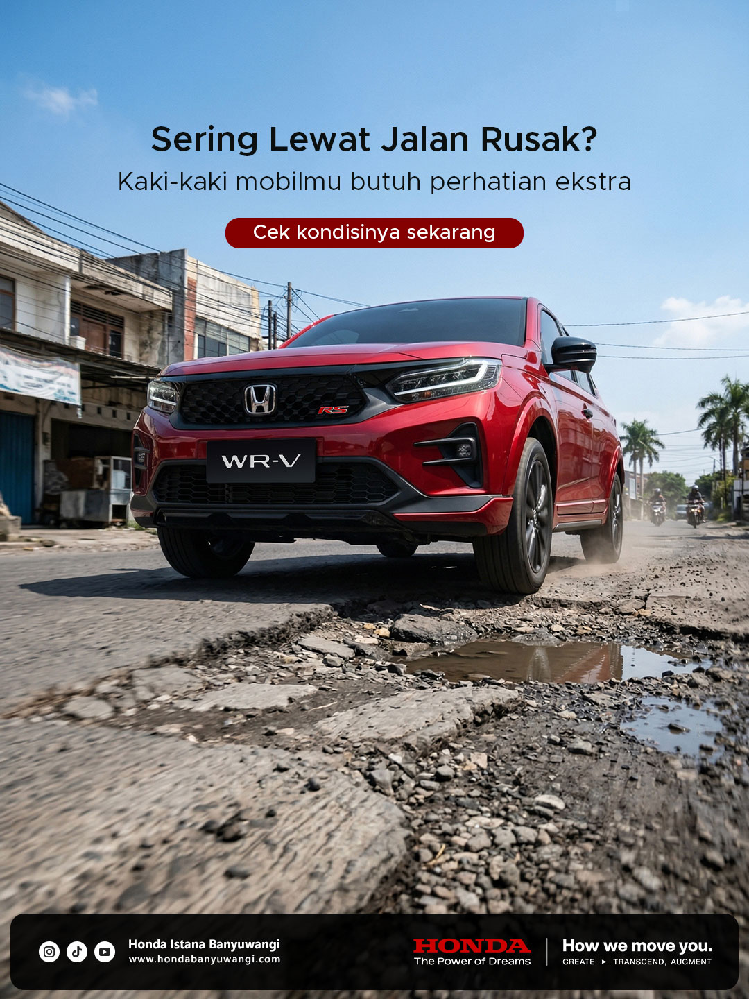 New Honda WR-V melewati jalan berlubang