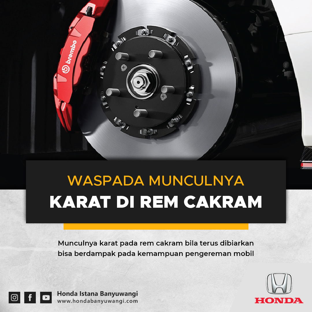 Waspada Rem Cakram Mobil Berkarat