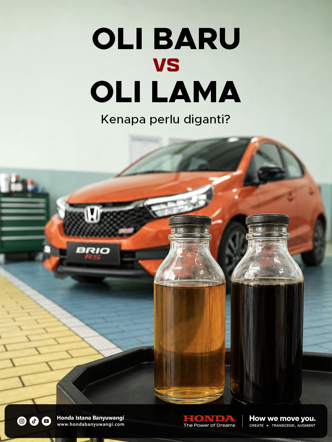 Oli mesin baru dan oli mesin lama
