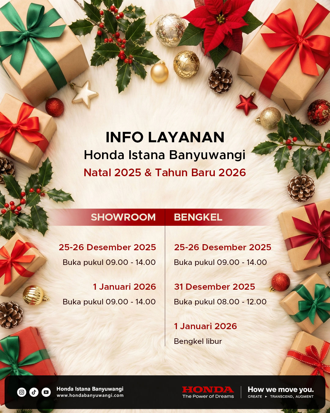 Info layanan Honda Istana Banyuwangi