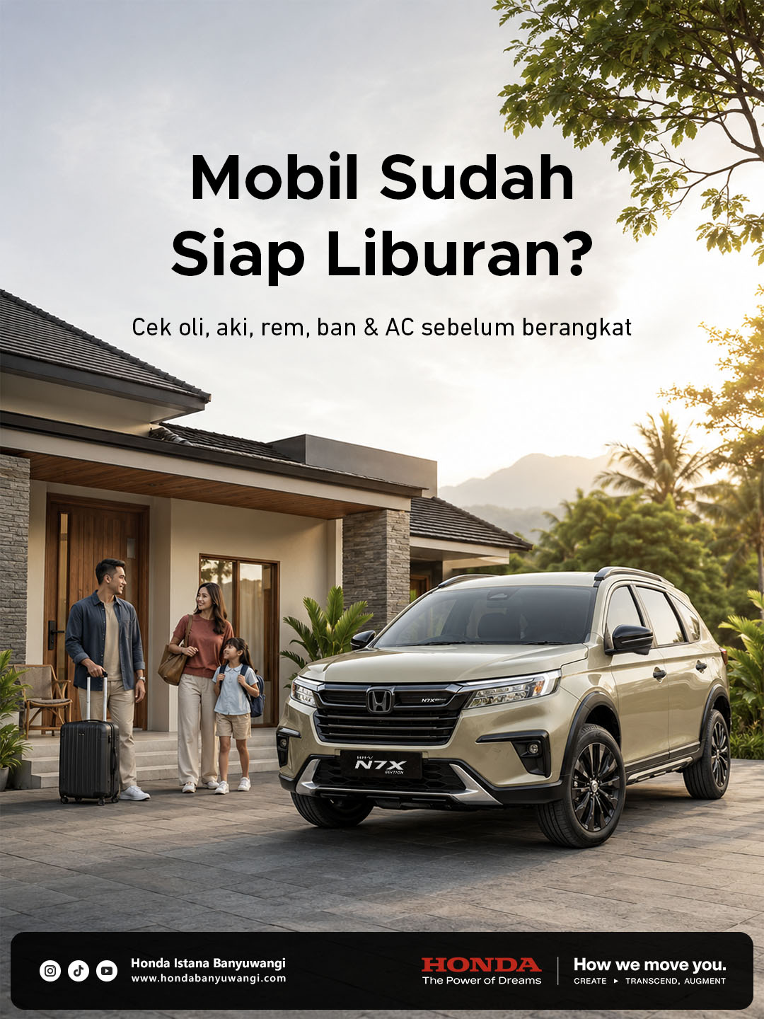 Keluarga Indonesia hendak berlibur bersama Honda BR-V N7X