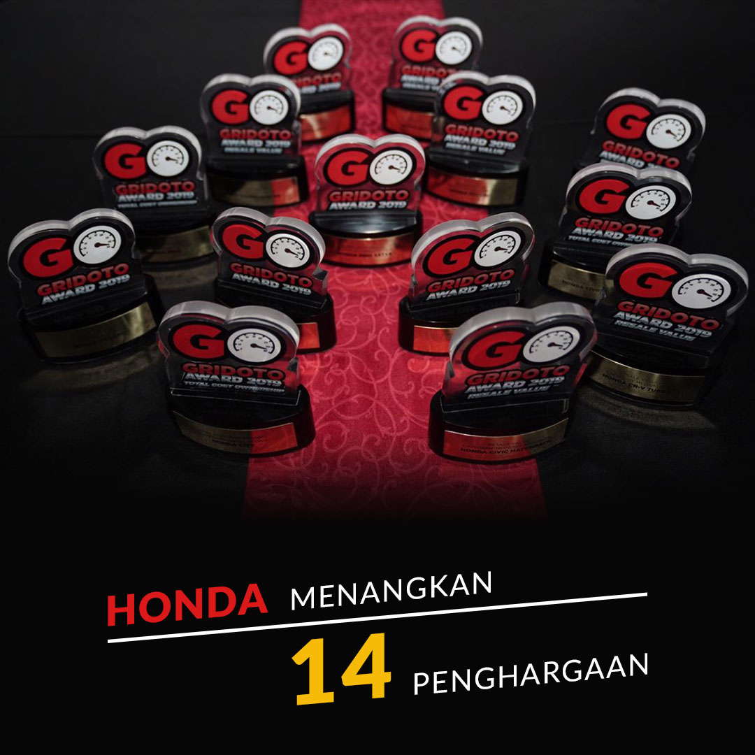 Honda Menangkan 14 Penghargaan Dalam Gridoto Award 2019