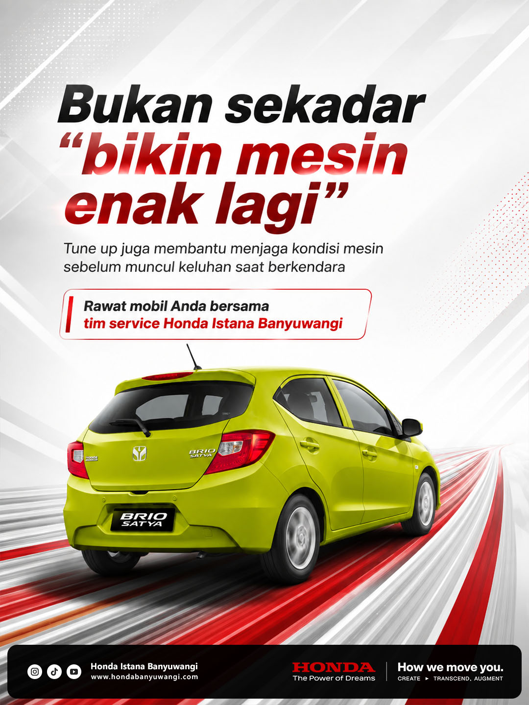 Honda Brio Satya melaju dengan performa mesin prima