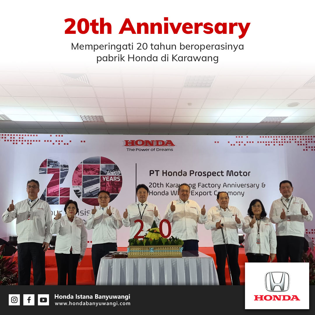 Seremoni 20 Tahun Operasional Pabrik Honda di Karawang