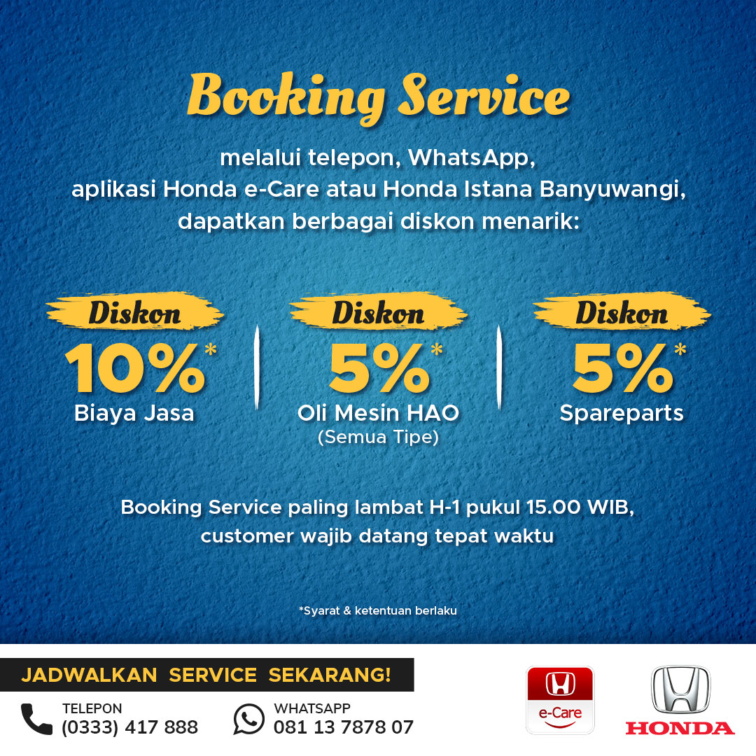 Booking Service Special Discount