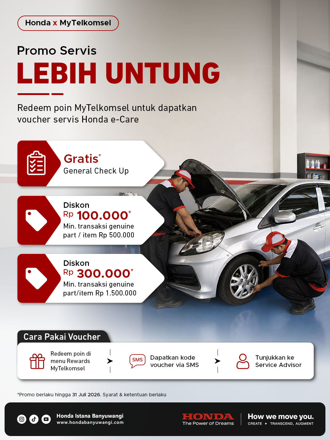 Promo Servis Honda x MyTelkomsel