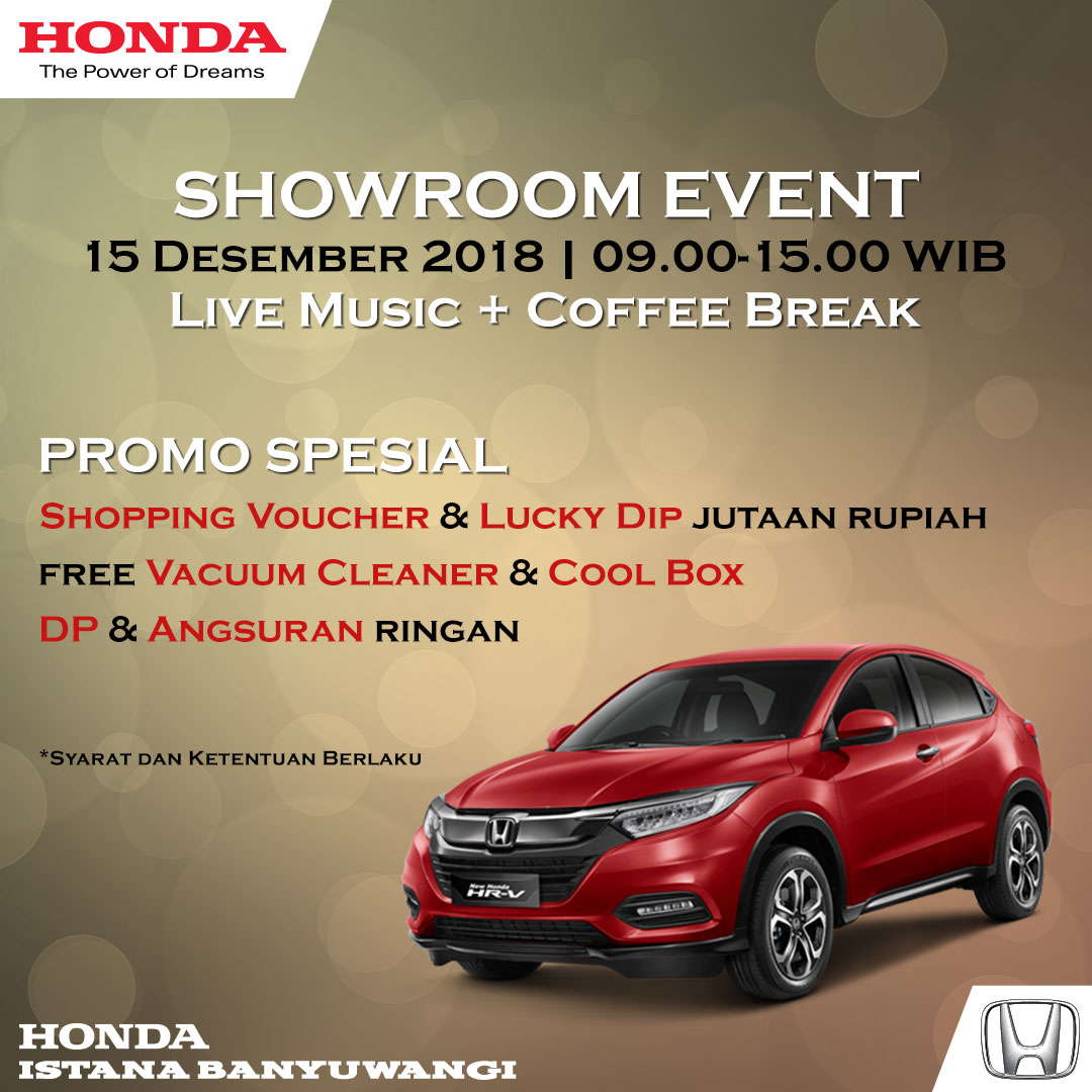 Showroom Event Honda Istana Banyuwangi 15 Desember 2018