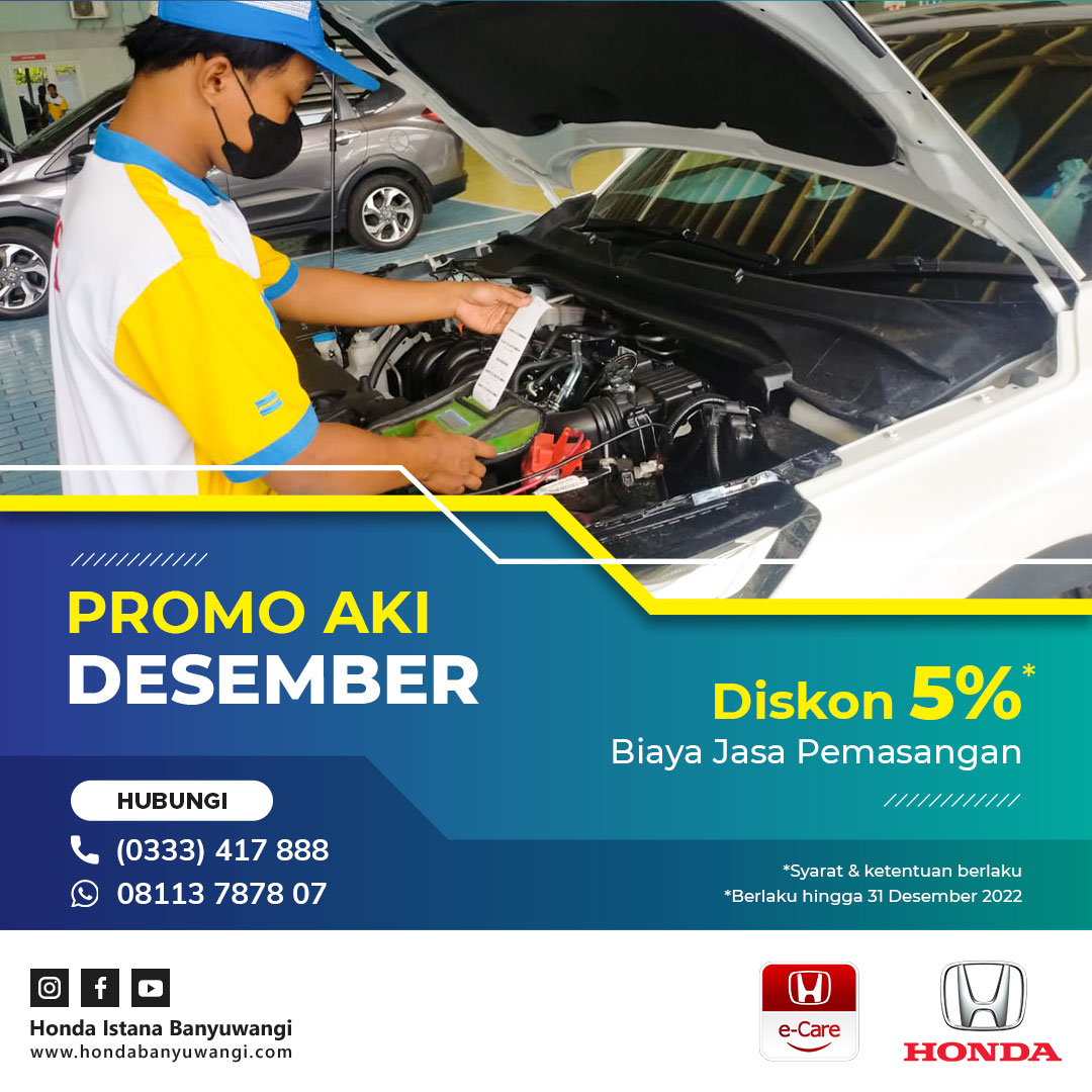 Promo Ganti Aki Honda Banyuwangi