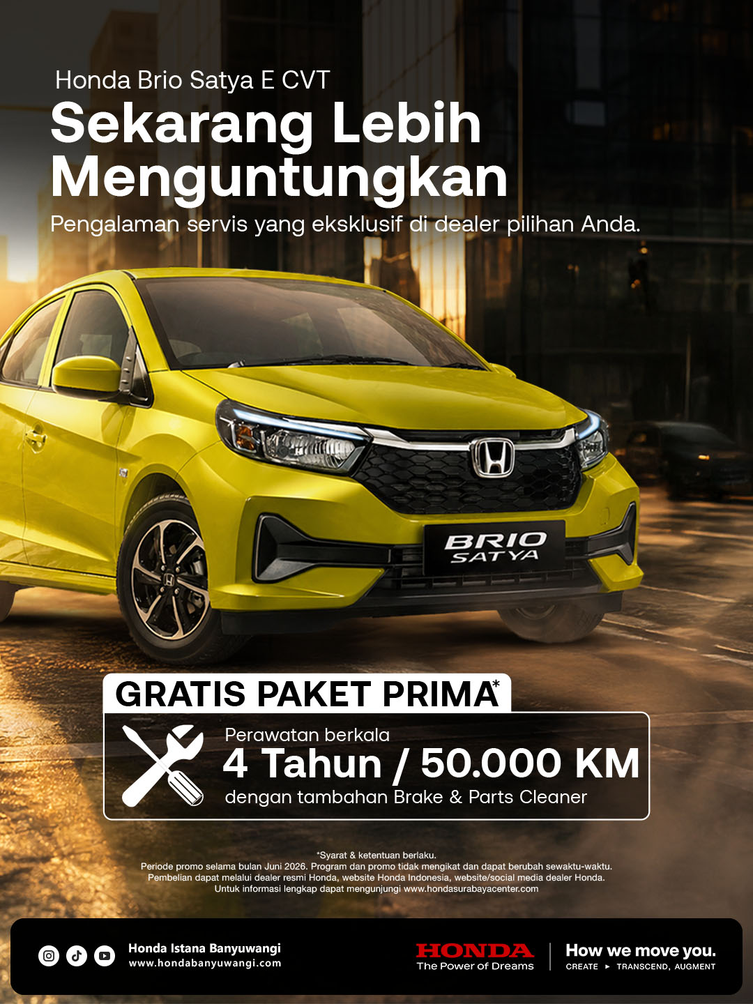 Promo Honda Brio dengan Paket Prima