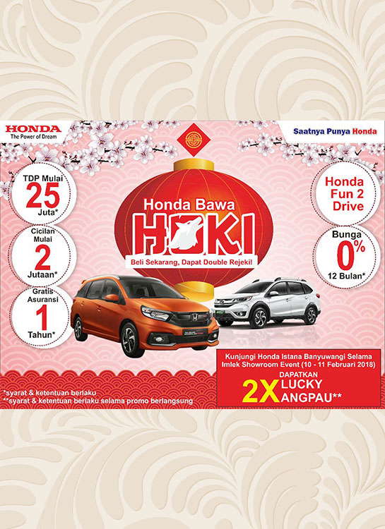 Honda Bawa Hoki - Honda Istana Banyuwangi Promo Imlek 2018